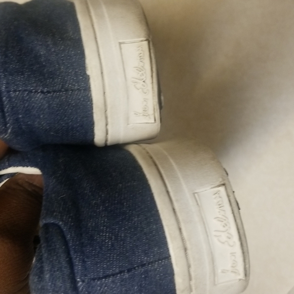 Sam Edelman Leya Denim Pompom Sneaker 7 Medium - Picture 4 of 7